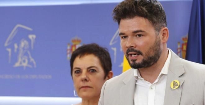 Gabriel Rufián y Mertxe Aizpurua