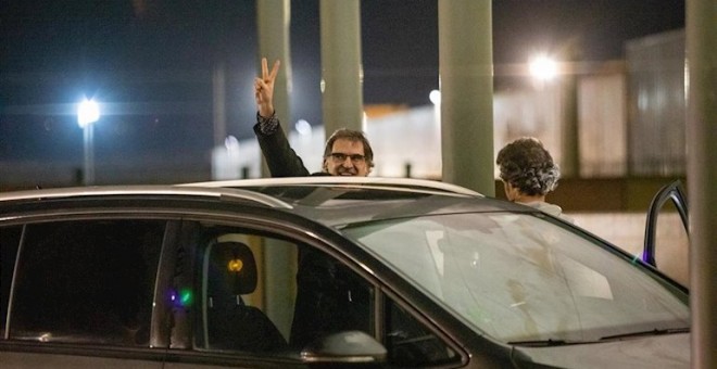 Jordi Cuixart, en sortir de la presó de Lledoners. EUROPA PRESS.