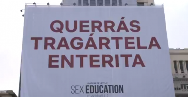 Publicidad de Netflix para promocionar la serie 'Sex Education'.