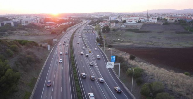 Una de las autopistas que Brisa explota en Portugal. E.P.