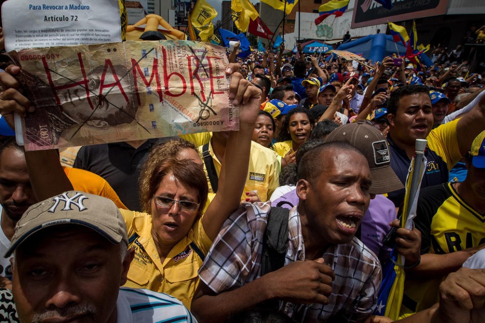 Manifestación en Venezuela. EFE