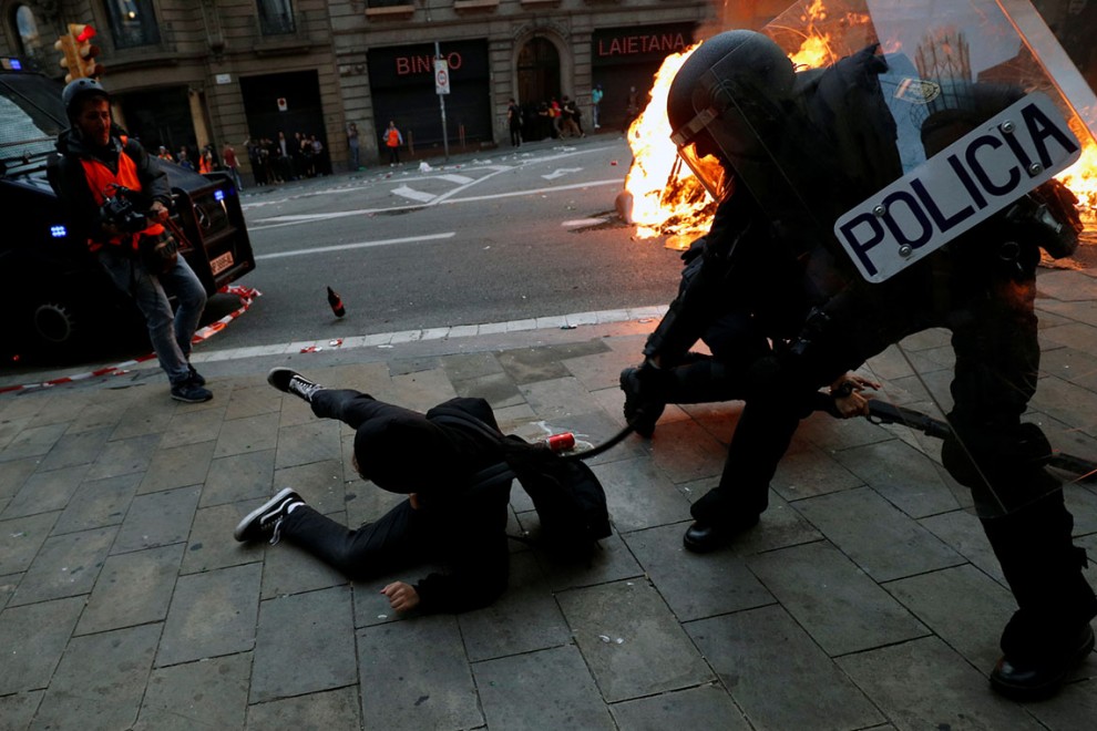 Cargas policiales en Barcelona