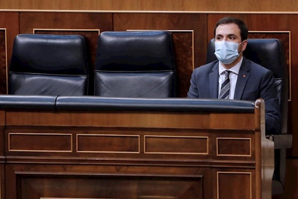 El ministro Alberto Garzón este miércoles en el Congreso. | EP