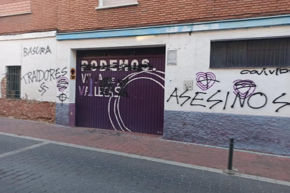 Sede de Podemos en Villa de Vallcas.- EP