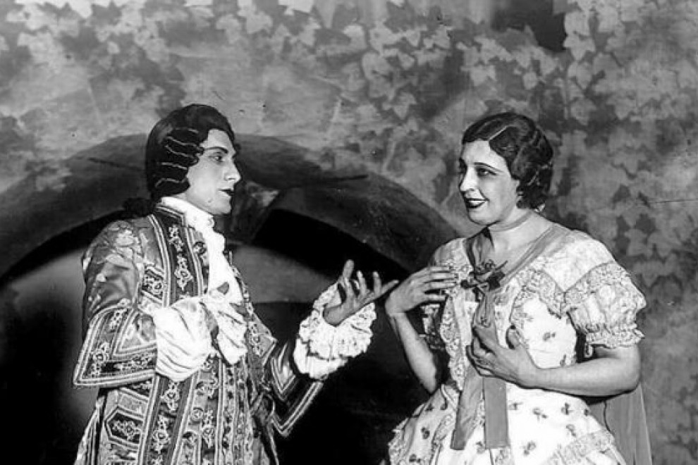 Carmen Ruiz, amante de Alfonso XIII, durante una actuación.
