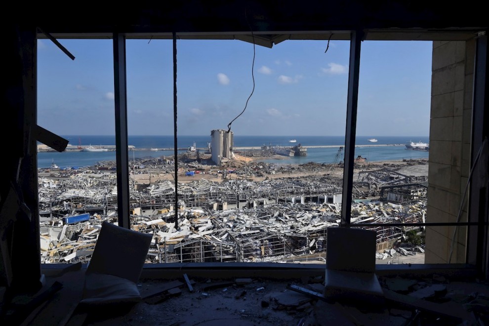 Panorámica del estado en que ha quedado la zona afectada por la explosión en Beirut. - EFE