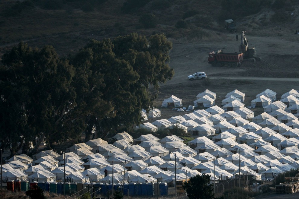 Las carpas instaladas en el nuevo campo de refugiados de Lesbos, Grecia.- REUTERS/Alkis Konstantinidis