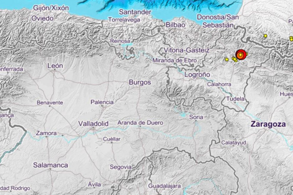 Mapa de la zona donde se han registrado los terremotos. / Europa Press