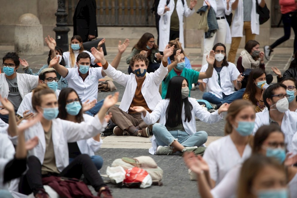 Protesta médicos