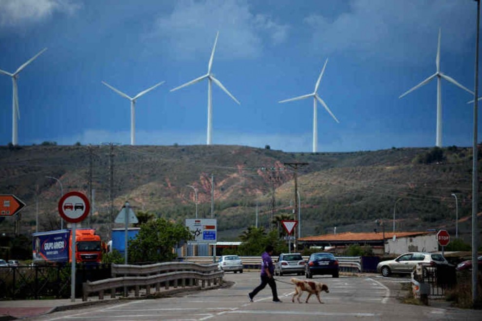Vista de un complejo de energía eólica en Calahorra (La Rioja). REUTERS/Vincent West