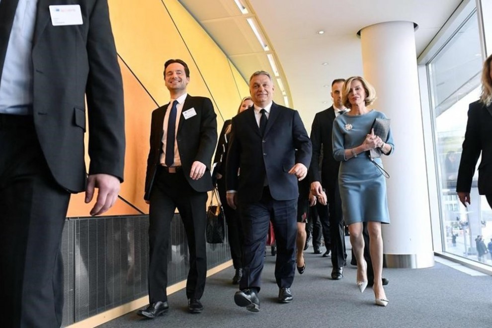 El presidente húngaro Viktor Orbán a su llegada a la reunión del Partido Popular Europeo.