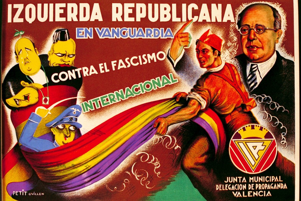 “Izquierda Republicana en vanguardia contra el fascismo internacional” Cartel, 1937