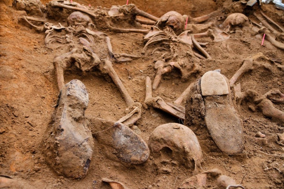 Exhumación de dos fosas comunes en Espinosa de los Monteros (Burgos)