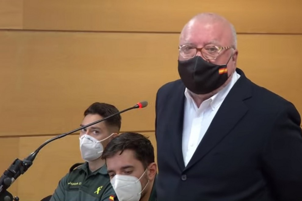 El comisario jubilado José Manuel Villarejo, durante su declaración en el juicio.