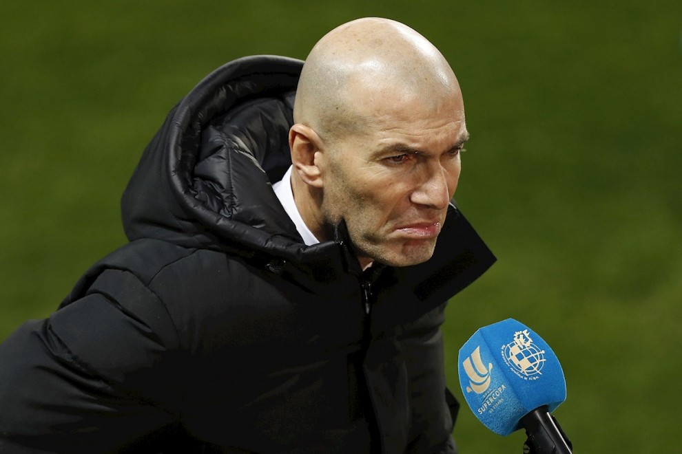 14/01/2021.- El técnico francés del Real Madrid, Zinedine Zidane.