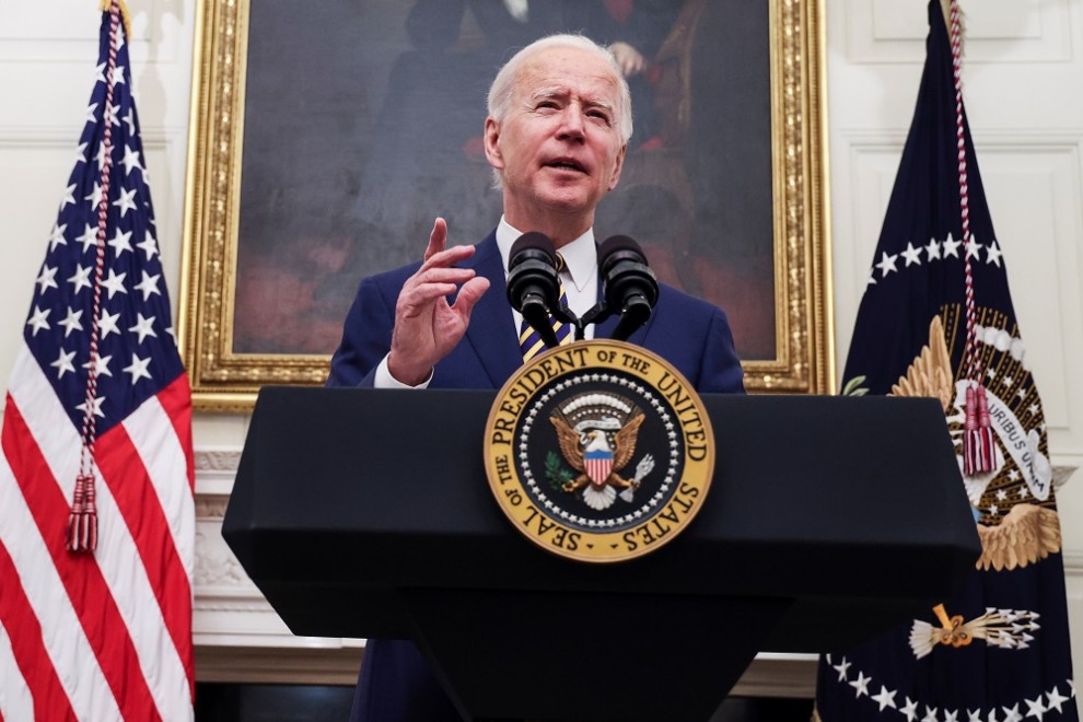 Joe Biden durante una rueda de prensa.