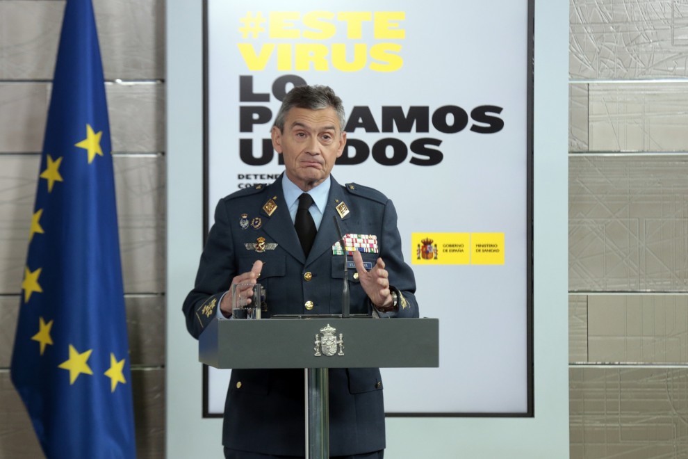 El cap de l'Estat Major de Defensa, Miguel Ángel Villaroya.