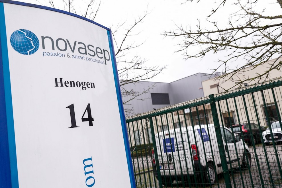 Vista exterior de Novasep, la planta de fabricación de vacunas que AstraZeneca tiene en Bélgica.