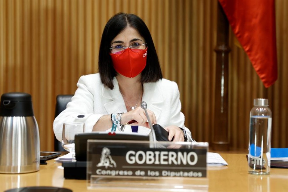 La ministra de Sanidad, Carolina Darias, comparece ante la Comisión de Sanidad del Congreso de los Diputados este jueves