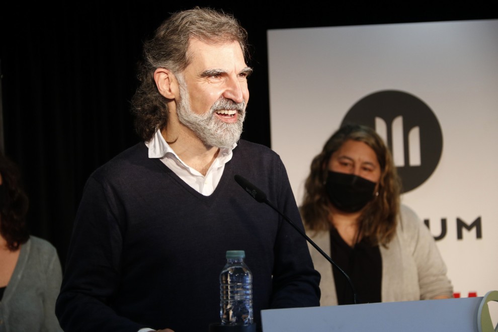 El president d'Òmnium, Jordi Cuixart, en roda de premsa.