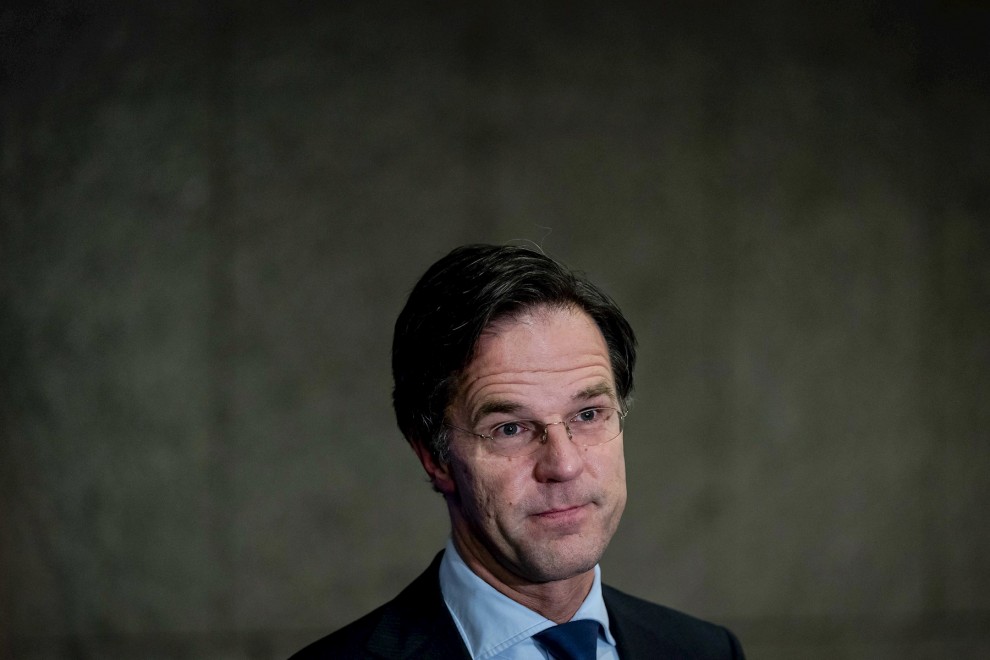 El líder del partido liberal VVD, Mark Rutte