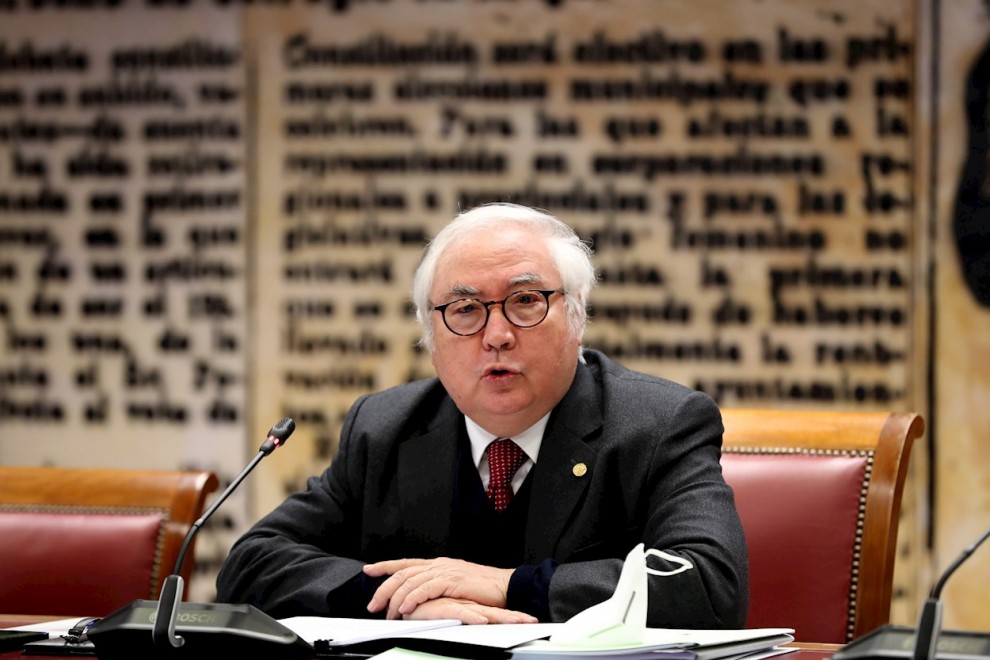 El Ministro de Universidades, Manuel Castells, el pasado jueves en el Senado.