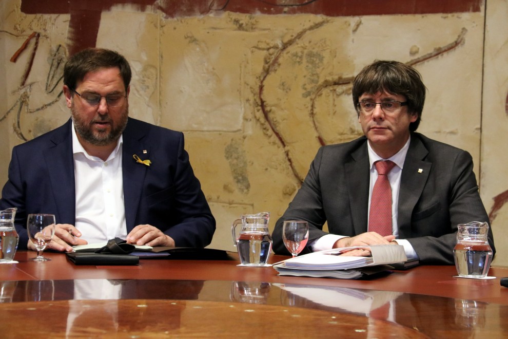 Oriol Junqueras i Carles Puigdemont en una imatge d'arxiu quan formaven part del Govern.