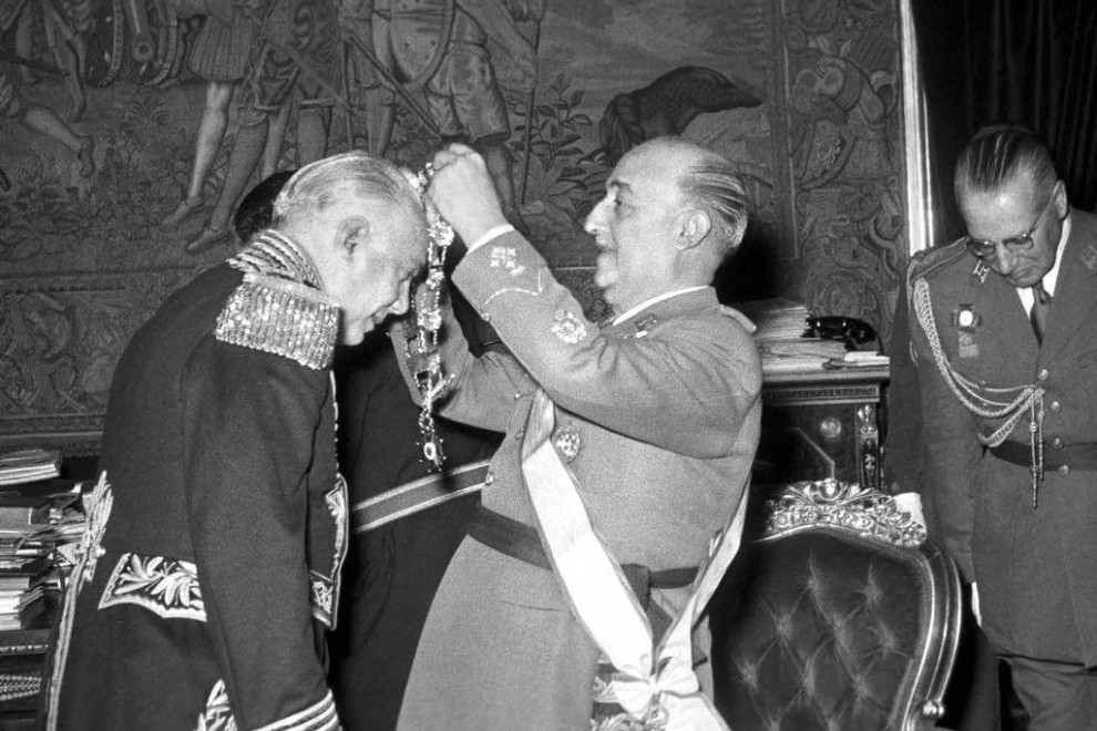 Trujillo y Franco, en la visita del primero a España en 1954.
