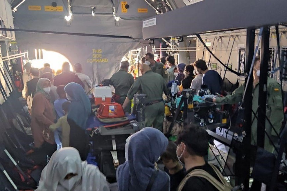 Segundo avión español encargado de evacuar de Afganistán a 110 personas.