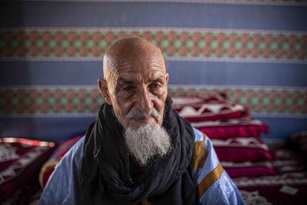 Mohamed Embarec, refugiado saharaui en el campo de Dajla, Argelia.