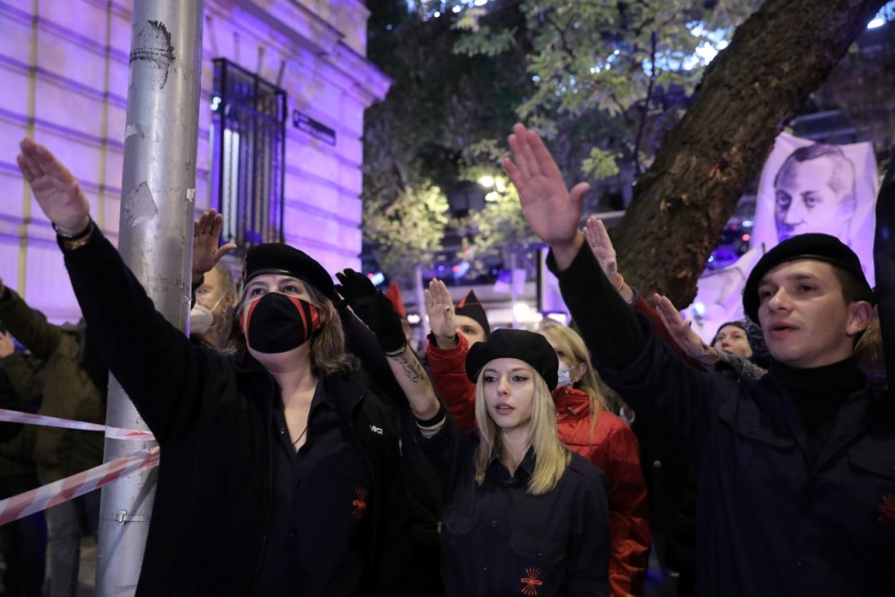 Falangistas en Madrid