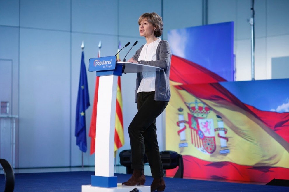 La exministra Isabel García Tejerina, durante un acto del PP. Fotografía de febrero de 2019.