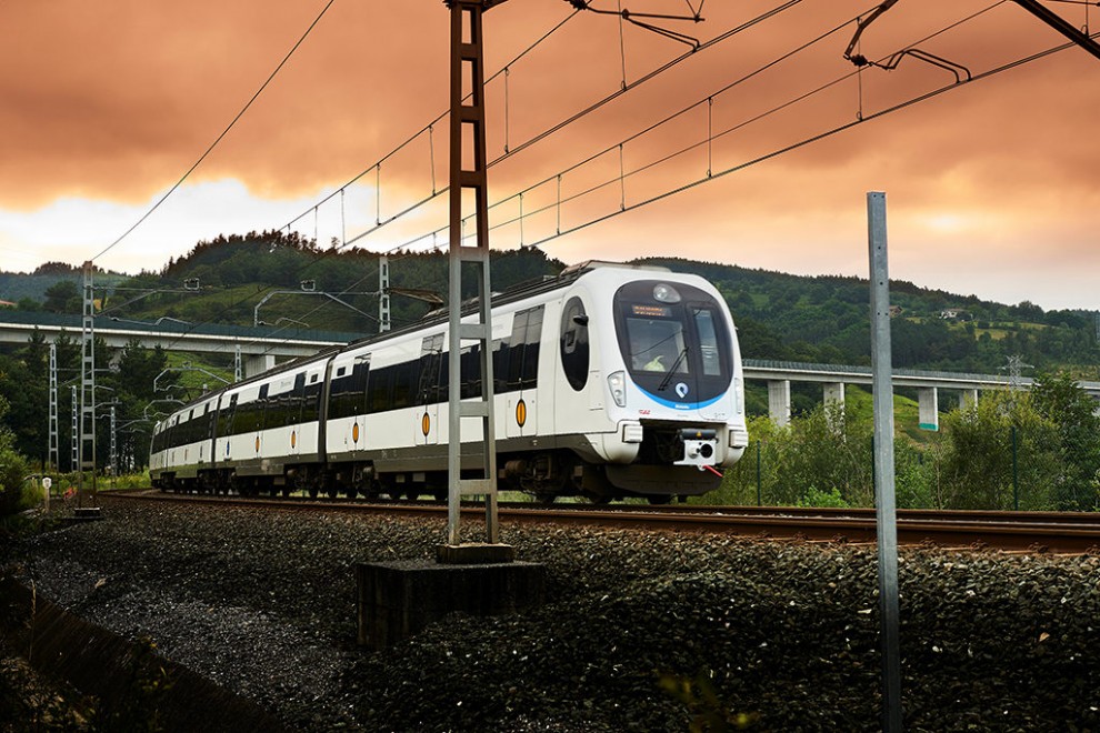 Un ferrocarril en Euskadi, en una imagen de Euskotren