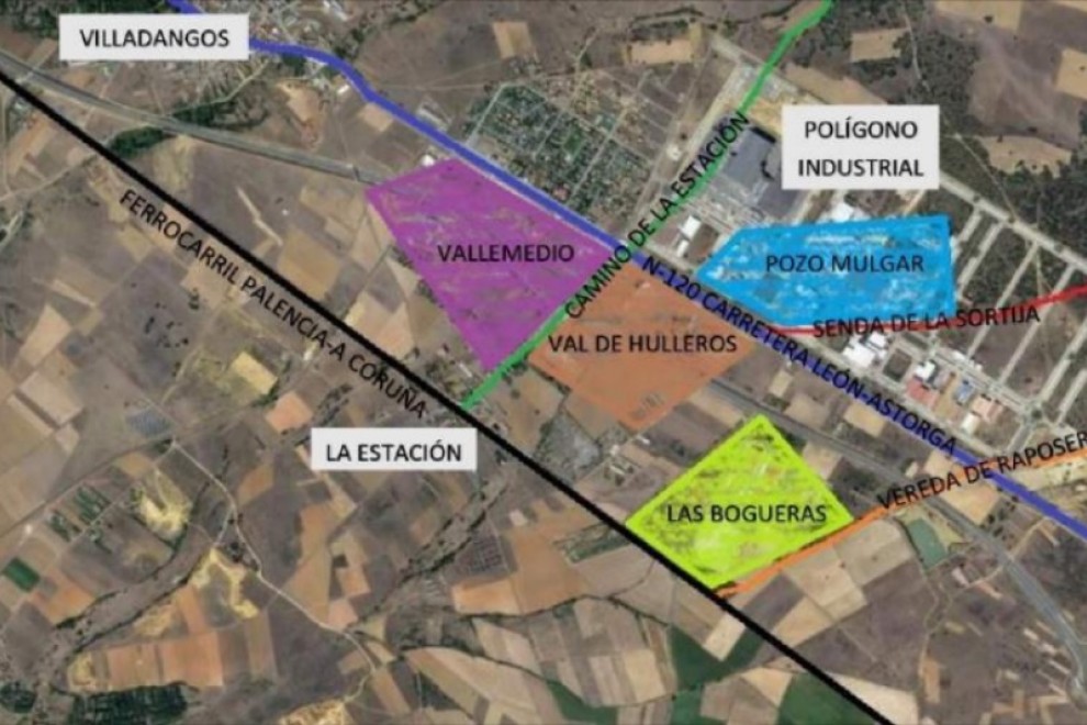 Imagen aérea de la zona de Villadangos del Paramo (León).