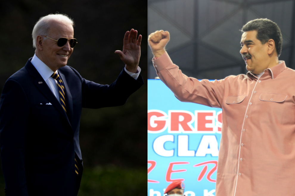 Imagen combinada del presidente de EEUU, Joe Biden, y del presidente de Venezuela, Nicolás Maduro.