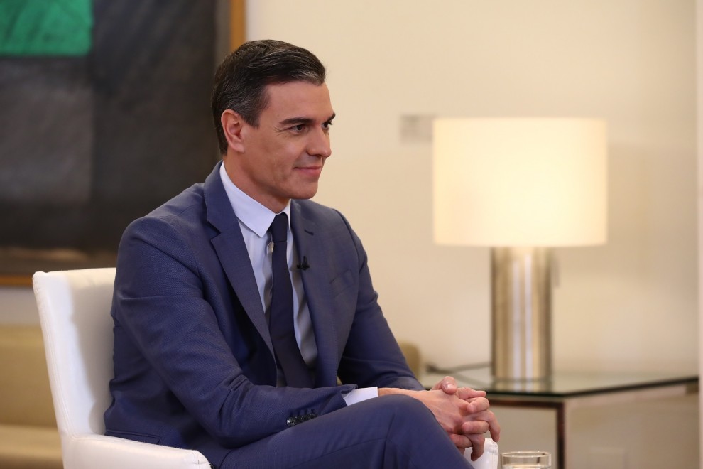 El presidente del Gobierno, Pedro Sánchez, durante la entrevista con La Sexta de este lunes.