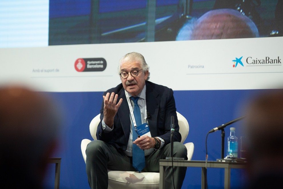 El consejero delegado de Endesa, José Bogas, durante su intervención en la jornada inaugural de la XXXVII Reunió Cercle d’Economia, en Barcelona. E.P./David Zorrakino