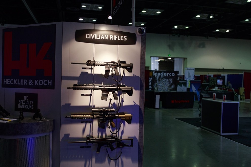 10/05/2022.Una vista de la convención organizada por la Asociación del Rifle (NRA) celebrada en Indianapolis, a 25 de abril de 2019.