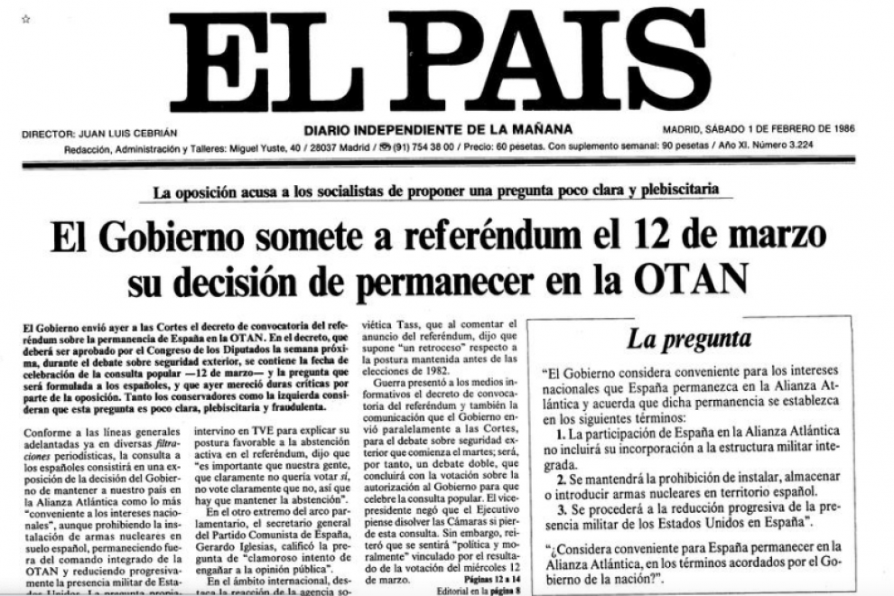 Portada de El País.