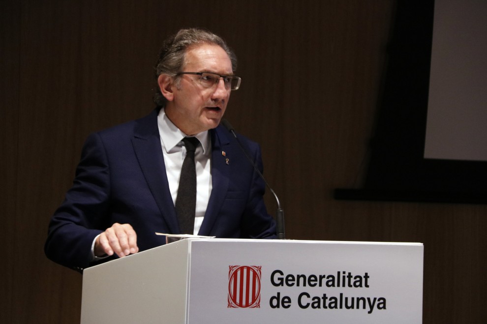 El conseller d'Economia i Hisenda, Jaume Giró, en la presentació de l'informe anual de l'economia catalana 2021.