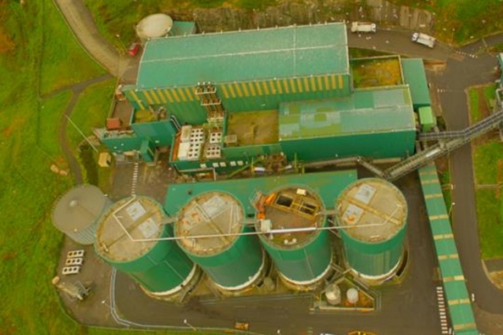 23/8/22 Vista aérea de la planta de tratamiento de basuras de A Coruña en Nostián.