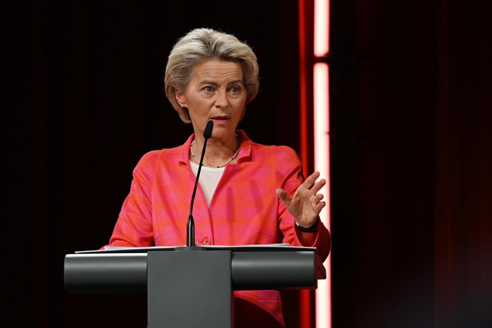 29/08/2022 La presidenta de la Comisión Europea, Ursula Von der Leyen, en la Cumbre Estratégica de Bled, a 29 de agosto de 2022, en Eslovenia.