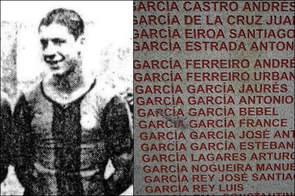 Bebel García, en el monumento a los fusilados de la guerra civil en A Coruña.