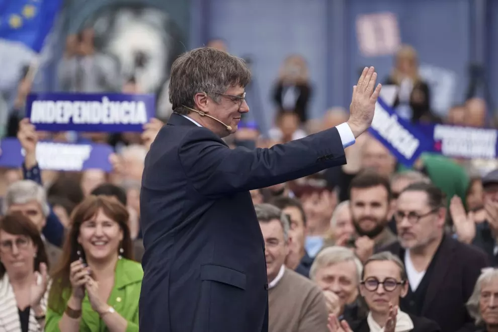 Puigdemont presenta en Elna "una lista transversal" para el 12M "para culminar la independencia"