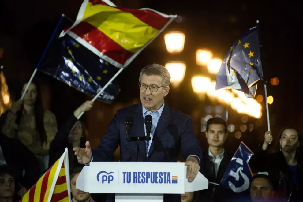 Feijóo fuerza la implicación de los barones del PP en las europeas y los moviliza para llenar el acto contra Sánchez en Madrid