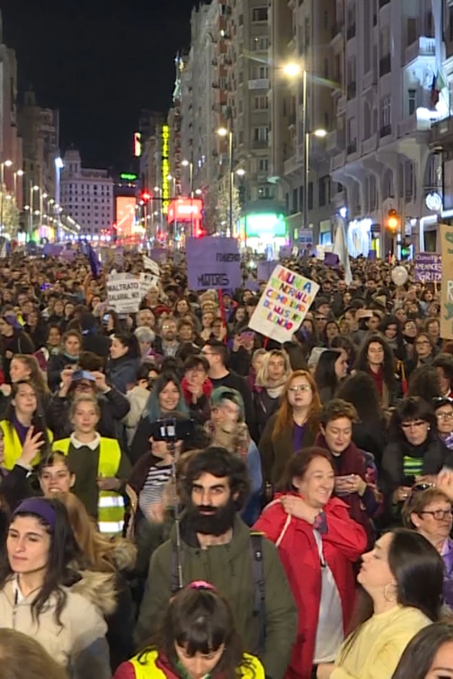 El feminismo vuelve a las calles de Madrid pero con menos fuerza