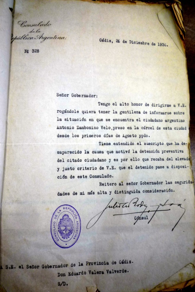 Gestión del consulado de Argetina para la liberación de presos.- ARCHIVO JOSÉ LUIS GUTIÉRREZ