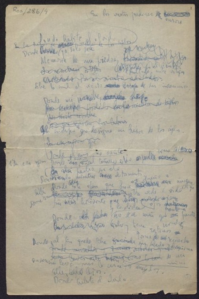 Imagen completa del manuscrito de Luis Cernuda.