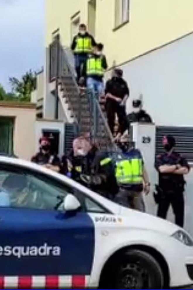 Momento de la detención de Álvaro Prendes en S'Agaró (Girona).