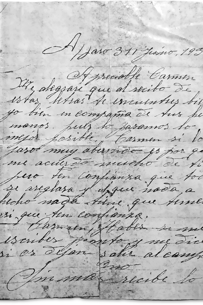 16/12/2021 Carta enviada por el preso republicano Pablo Civil a su novid Carmen